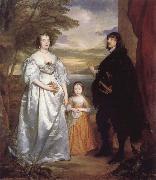 Anthony Van Dyck James Seventh Earl of Derby,His Lady and Child oil painting artist
